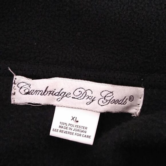 Cambridge Dry Goods Black Fleece 1/4 Zip Pullover Top Women's SZ XL - Picture 4 of 5